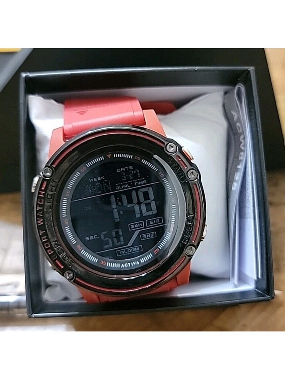 Activa Voyager of Time X Invicta Men's Digital Watch - 52mm Red- ACW8125-005